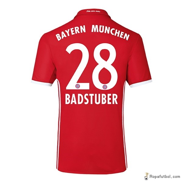 Camiseta Bayern de Múnich Replica Primera Ropa Badstuber 2016/17 Rojo